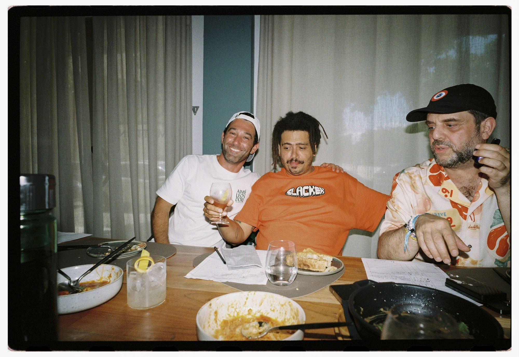At the table